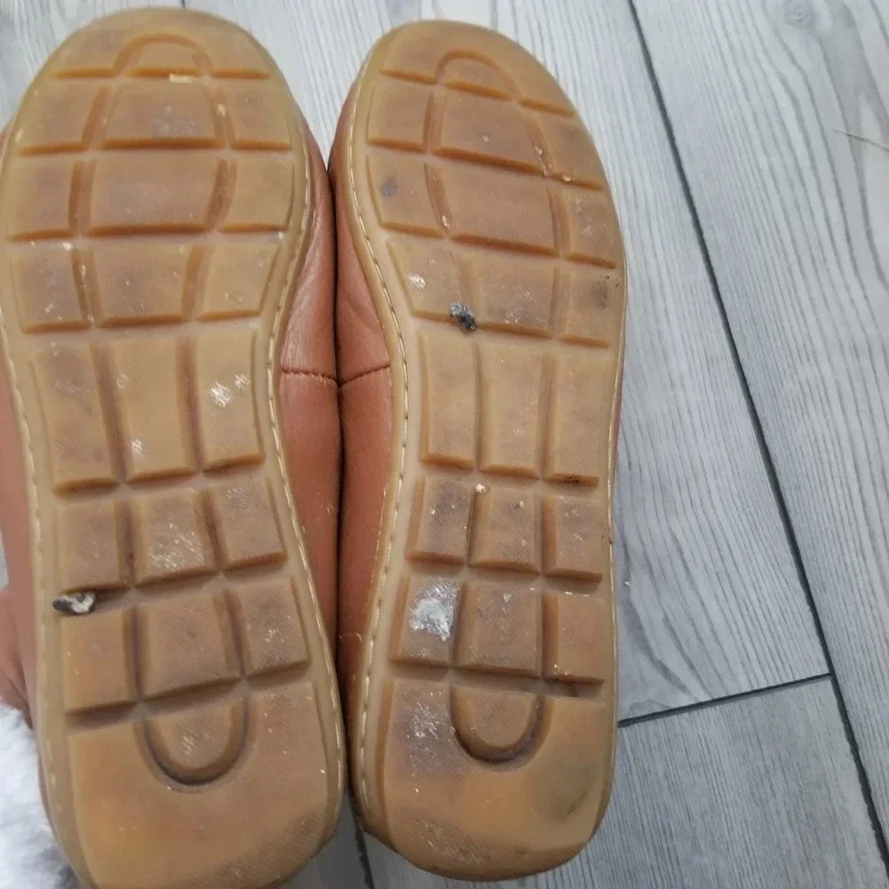 Coach Womens Mary Lock Up Driver Leather Loafer Shoes Size 6.5 Tan Slip On - Picture 7 of 10